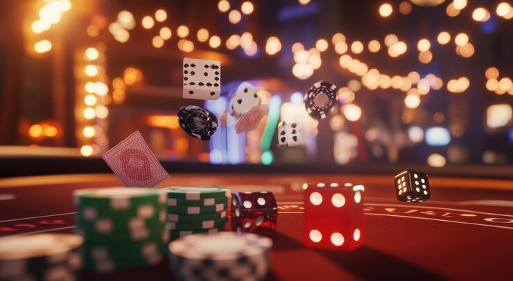 Mobile app showing live dealer table on screen